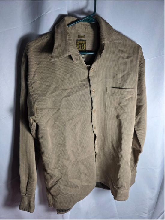 Bruno B. Other - Men's Bruno B. Casual Button Down Shirt, Size M, Beige trendy fall workwear